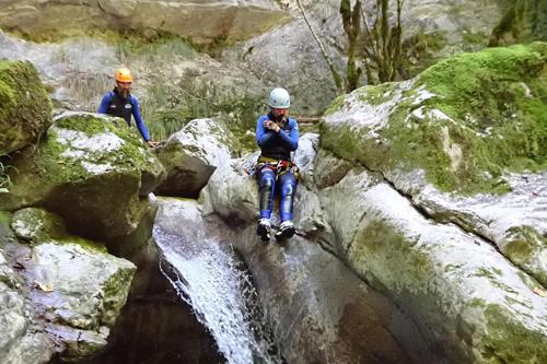 annecy canyon montmin canyoning découverte Odyssée Canyon