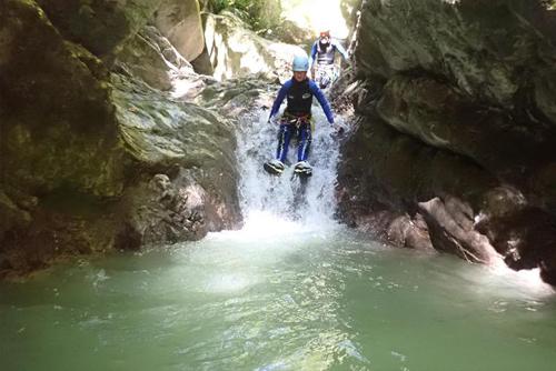 aqua hike to Annecy in Seythenex in Haute Savoie with canyon odyssey and river hike with optional jump and slide