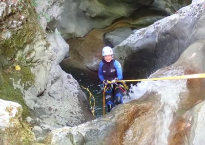 descente en rappel canyon Frontenex