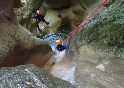 rappel cascade canyon Frontenex Haute-Savoie