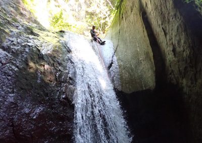 rappel toboggan dans le canyon sportif de Pussy en Tarentaise